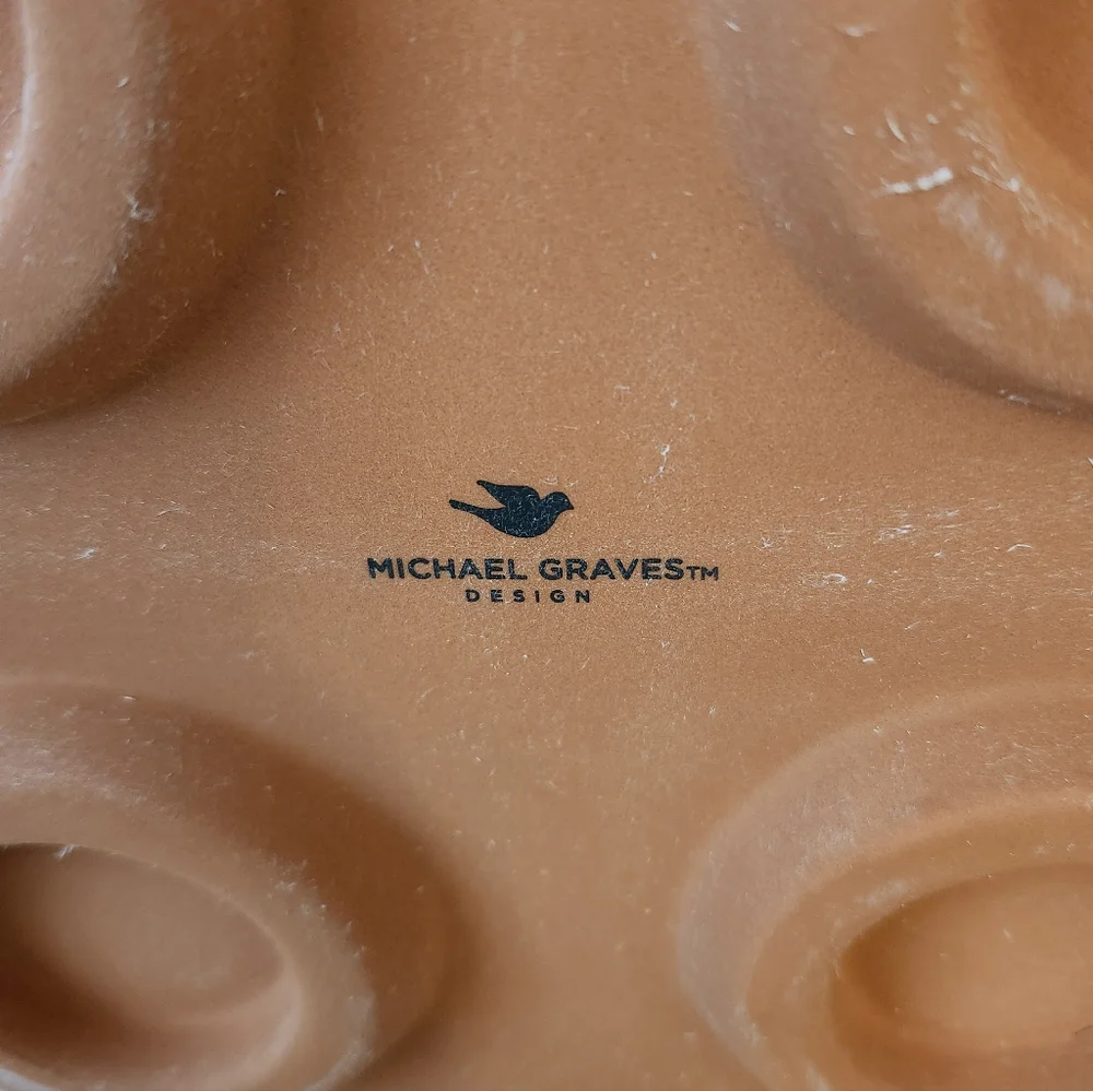 Michael Graves Design Square Serving Bowl‎ Stoneware Terra Cotta Glazed Inside